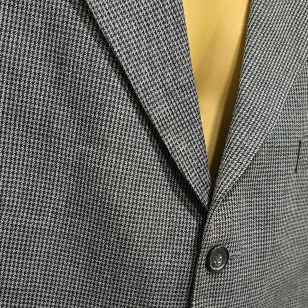Nick Hilton Gray Wool Sport Coat 46R Three Button Academia Professional Timeless